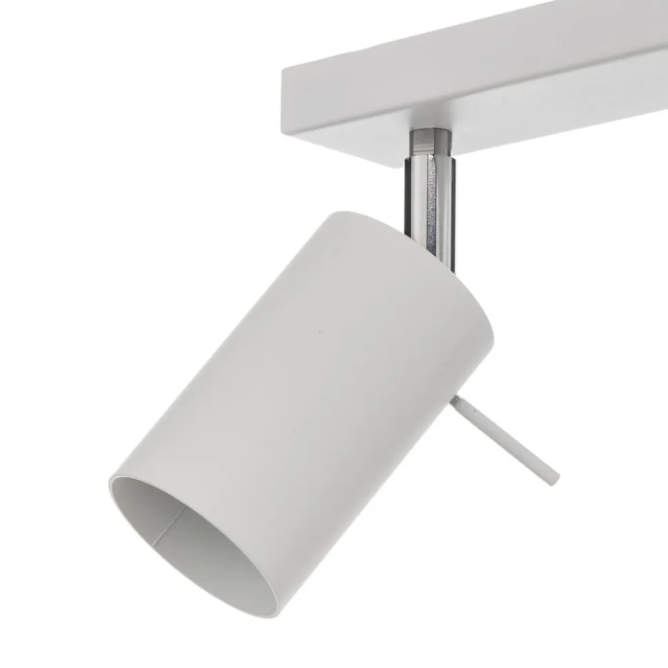 Loftspot Round, hvid, 3 lyskilder lineær