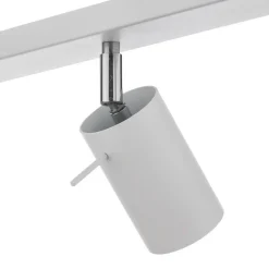 Loftspot Round, hvid, 3 lyskilder lineær