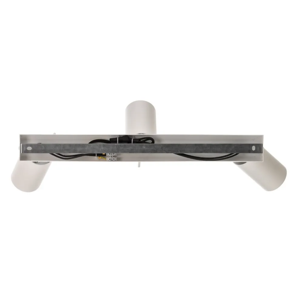 Loftspot Round, hvid, 3 lyskilder lineær