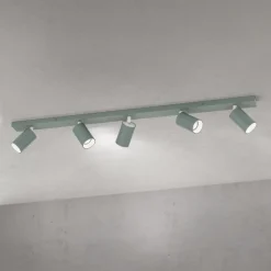 Loftspot Sean, lysegrøn, 5 lyskilder, aluminium, GU10