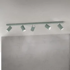 Loftspot Sean, lysegrøn, 5 lyskilder, aluminium, GU10