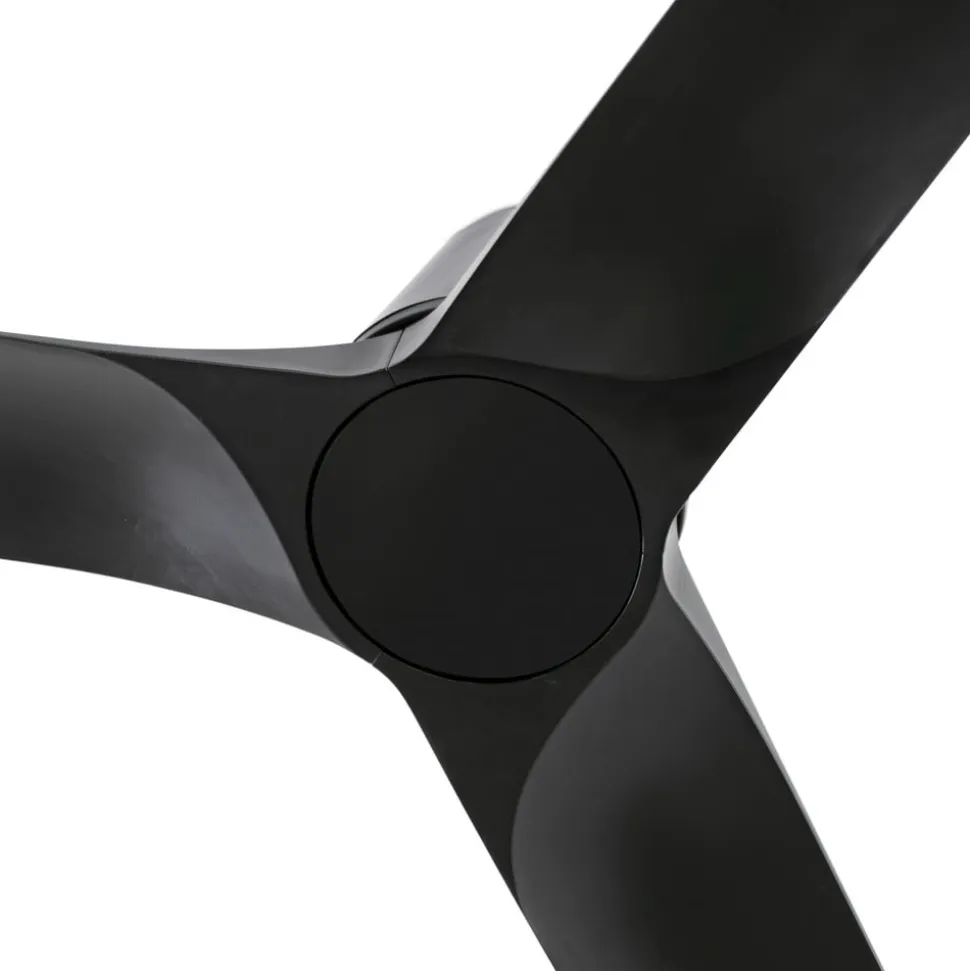 Loftventilator Hey S, sort, DC-motor, støjsvag, Ø 90 cm