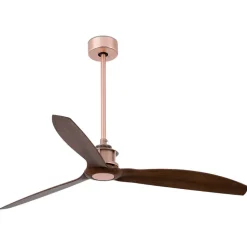 Loftventilator Just Fan kobber valnød