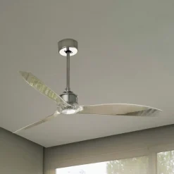 Loftventilator Just Fan M, krom/transparent
