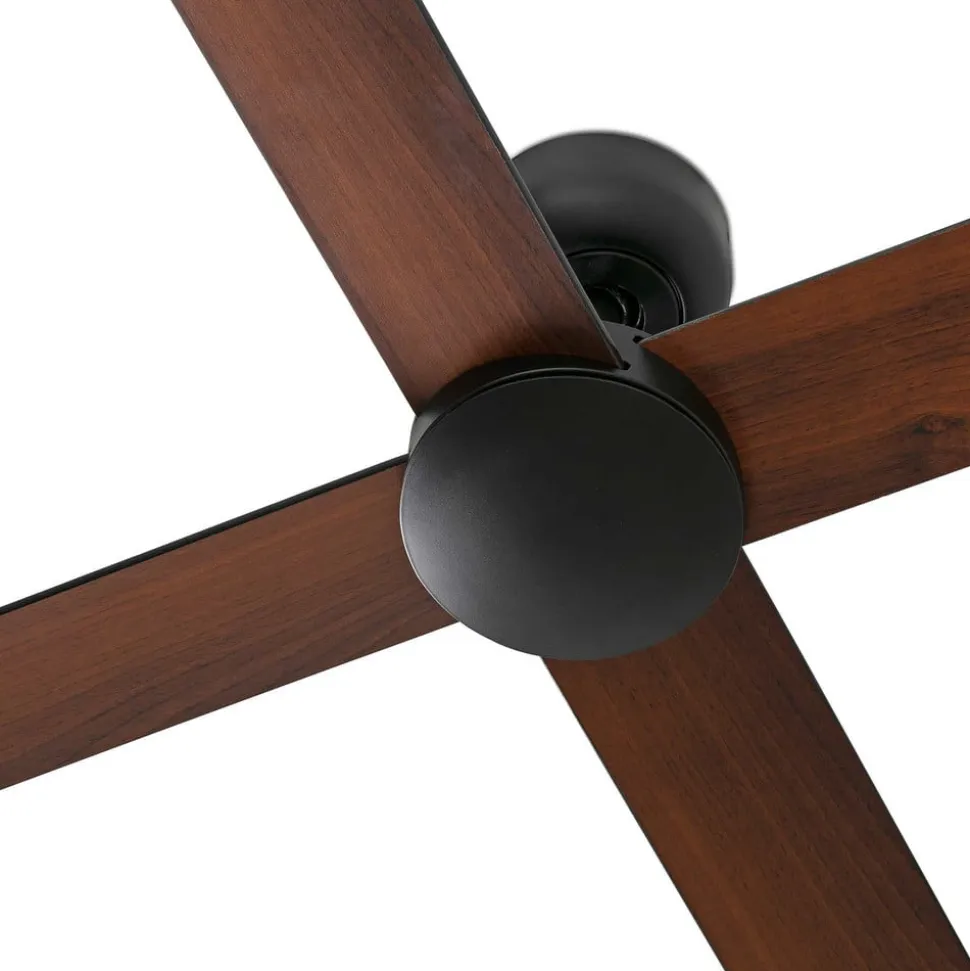 Loftventilator Rudder, DC-motor, støjsvag, Ø 132 cm, træ