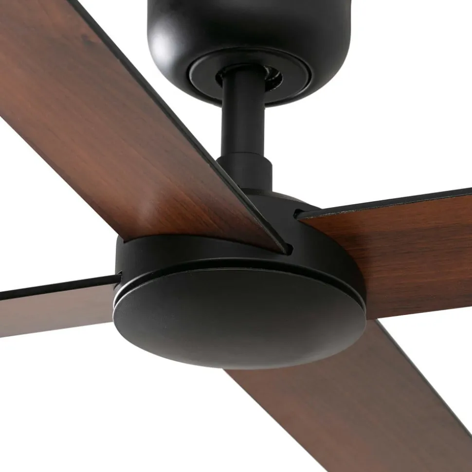 Loftventilator Rudder, DC-motor, støjsvag, Ø 132 cm, træ