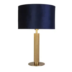 London bordlampe, messing/blå