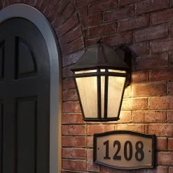 Londontowne udendørs væglampe, kastanjebrun