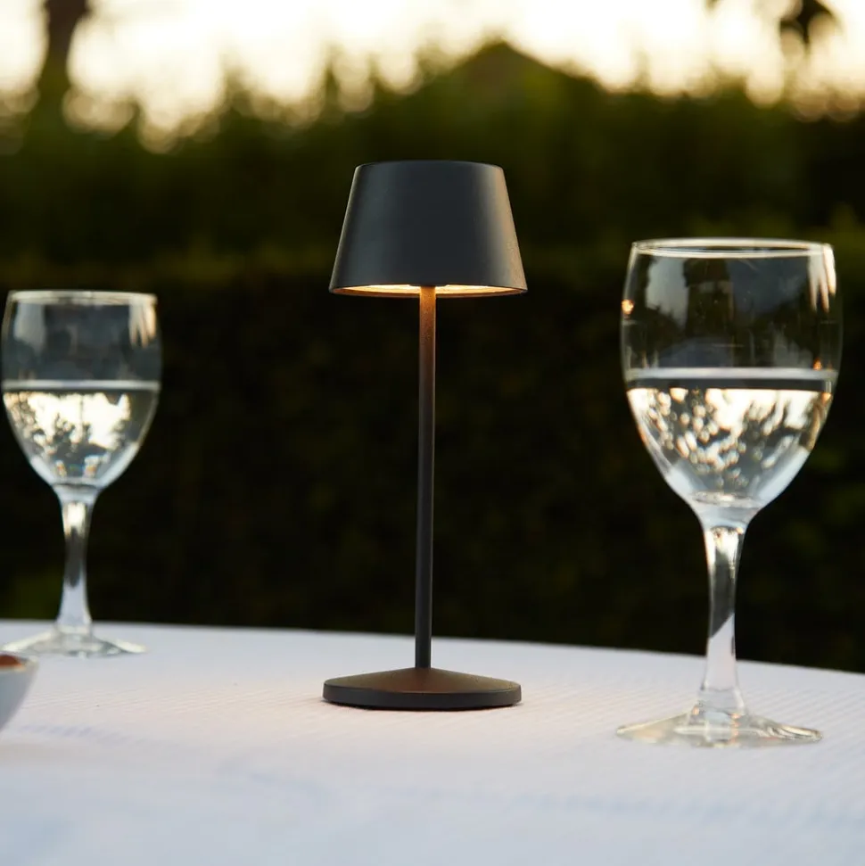 LOOM DESIGN LED genopladelig bordlampe Modi Micro, IP65, sort