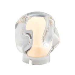 LOOM DESIGN LED-bordlampe Ice Ball, krom, Ø 10,5 cm