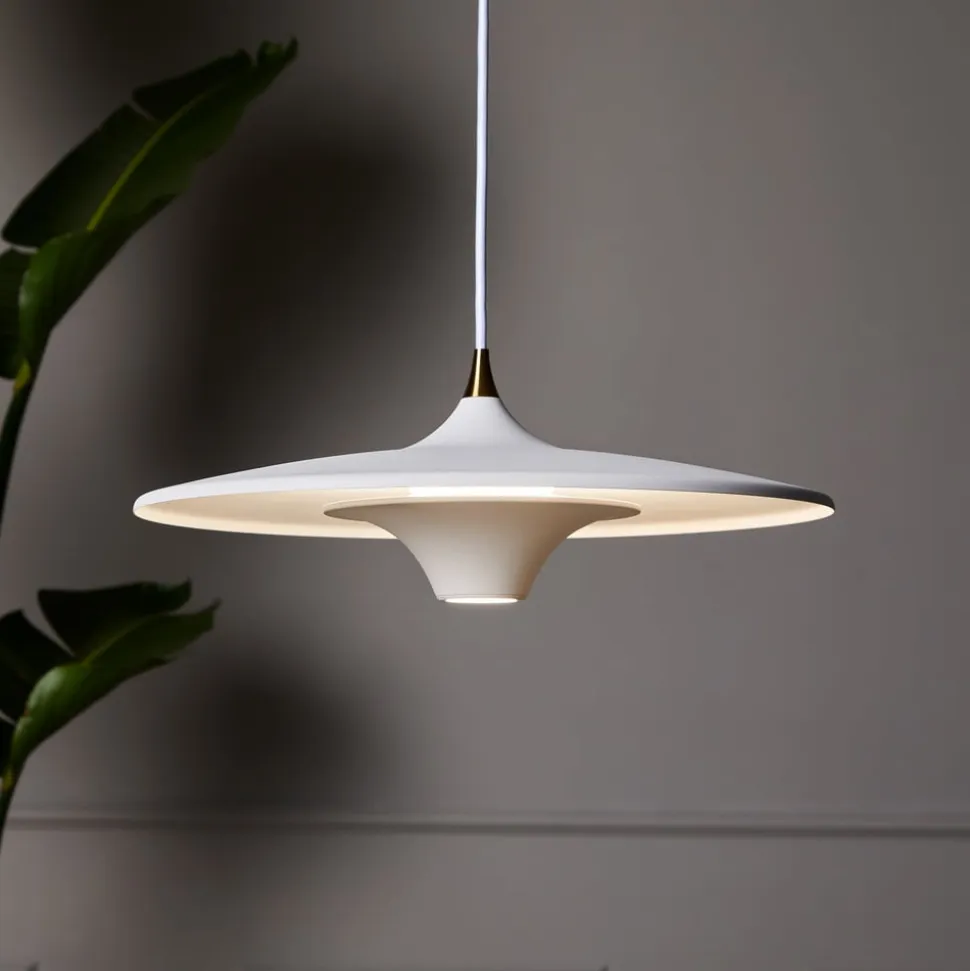 LOOM DESIGN LED-hængelampe Moja, Ø 35 cm, hvid