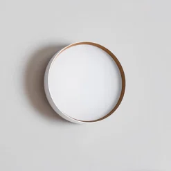 LOOM DESIGN LED-loftlampe Lucia, hvid/guldfarvet Ø 35 cm