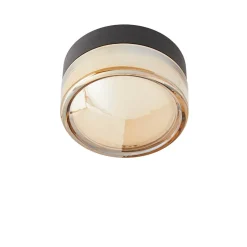 LOOM DESIGN LED-loftslampe Otto Convex, ravfarvet, IP65