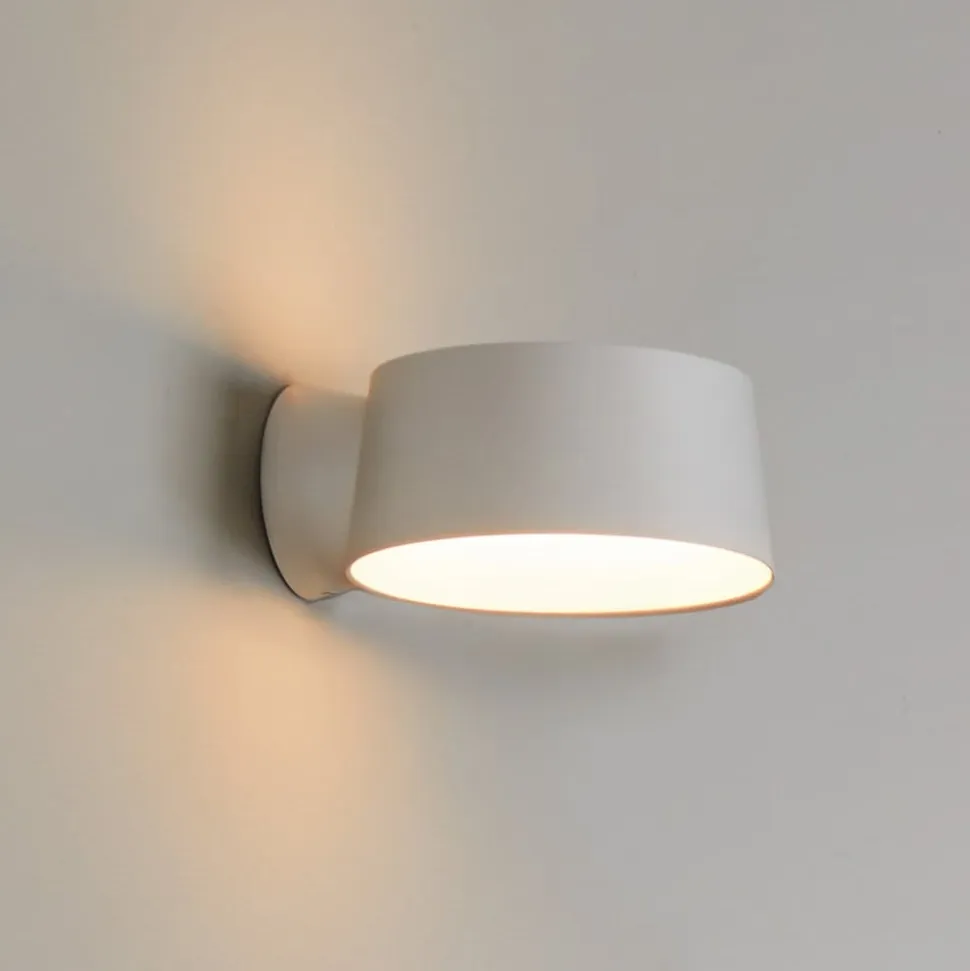 LOOM DESIGN LED-væglampe Cookie, hvid, aluminium, Ø 15 cm