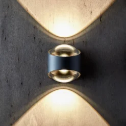 LOOM DESIGN Saga udendørs væglampe op/ned sort