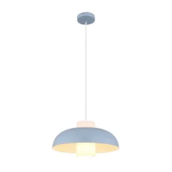 Lowe pendellampe, blå mat, Ø 38 cm, metal