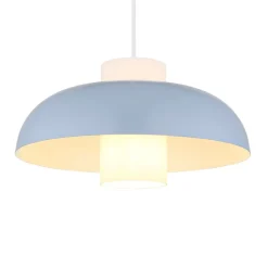 Lowe pendellampe, blå mat, Ø 38 cm, metal