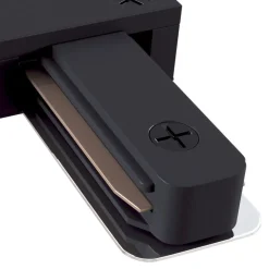 L-tilslutning, 1-faset skinne, sort