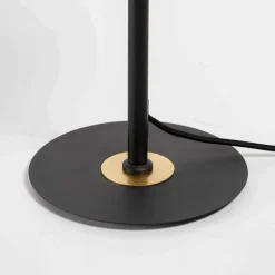 Lucande Aparas bordlampe bladlook, sort-guld