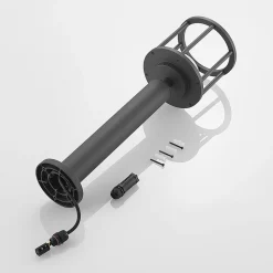 Lucande Berenike 60 cm vejlampe, mørkegrå, metal, GX53