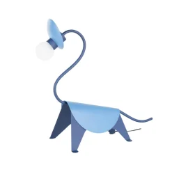 Lucande bordlampe Idalina, Dino, blå, stål, 44 cm