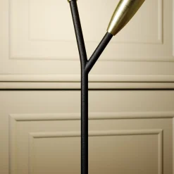 Lucande Carlea bordlampe, 2 lyskilder sort-messing