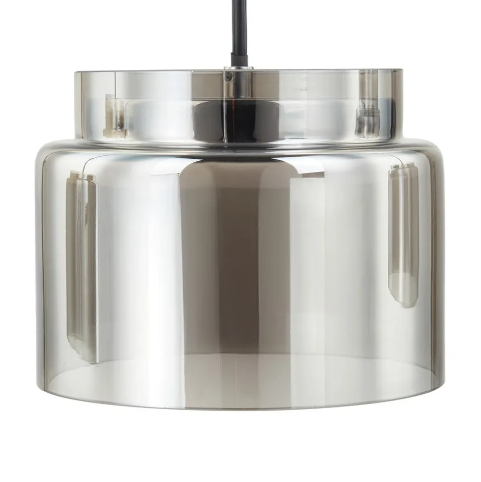 Lucande Diano hængelampe, røggrå, version med 4 lyskilder