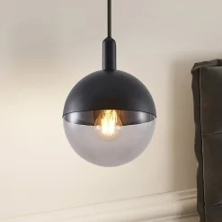 Lucande Dustian pendellampe, glaskugle