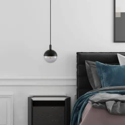 Lucande Dustian pendellampe, glaskugle