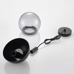 Lucande Dustian pendellampe, glaskugle