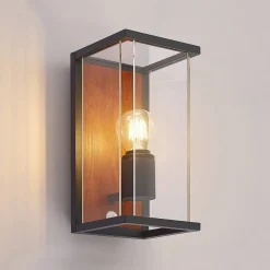 Lucande Elwin væglampe, 1 lyskilde, sensor