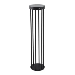 Lucande Evelis LED-vejlampe, sort, aluminium, sensor