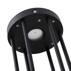 Lucande Evelis LED-vejlampe, sort, aluminium, sensor