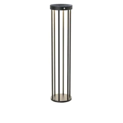 Lucande Evelis LED-vejlampe, sort, aluminium, sensor