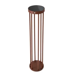 Lucande Evelis LED-vejlampe, rustfarvet, aluminium, sensor