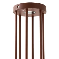 Lucande Evelis LED-vejlampe, rustfarvet, aluminium, sensor