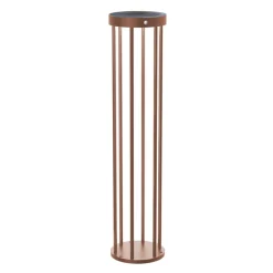 Lucande Evelis LED-vejlampe, rustfarvet, aluminium, sensor