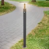 Lucande Fenia LED-vejlampe, 100 cm, sensor, IP54, antracit