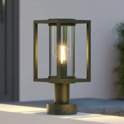 Lucande Ferda sokkellampe, 37 cm, antracit, IP44