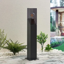 Lucande Fiola sokkellampe, 60 cm, antracit, IP54