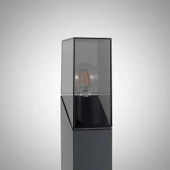 Lucande Fiola sokkellampe, 60 cm, antracit, IP54