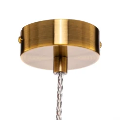 Lucande Freylin pendel, 1-lys, rav, glas, 6 cm