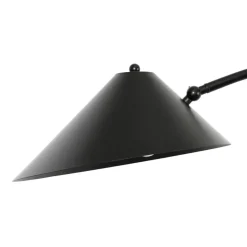 Lucande gulvlampe Alviero, 157 cm, sort, metal, marmor