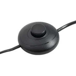 Lucande gulvlampe Alviero, 157 cm, sort, metal, marmor