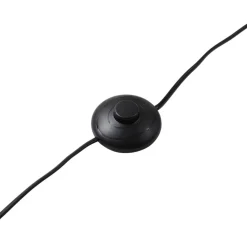 Lucande gulvlampe Amona, sort, tekstil, 150 cm, trefod