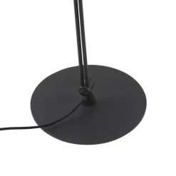 Lucande gulvlampe Caelia, sort, tekstil, justerbar