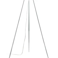 Lucande Gulvlampe Diborah, røggrå, glas, 150 cm, G9