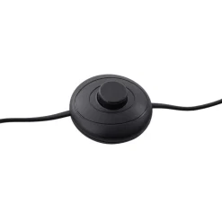 Lucande gulvlampe Eirian, sort, glas, 150 cm høj, E27