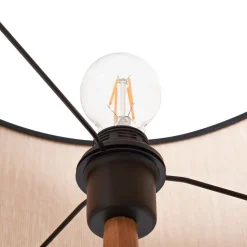 Lucande gulvlampe Fabrena, naturfarvet, bambus, højde 138 cm