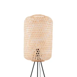 Lucande gulvlampe Jorick, bambus, trefod, højde 166 cm
